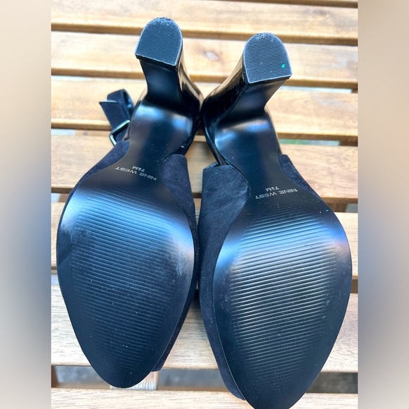 NINE WEST Peep-toe Suede Heels - Picture 5 of 6